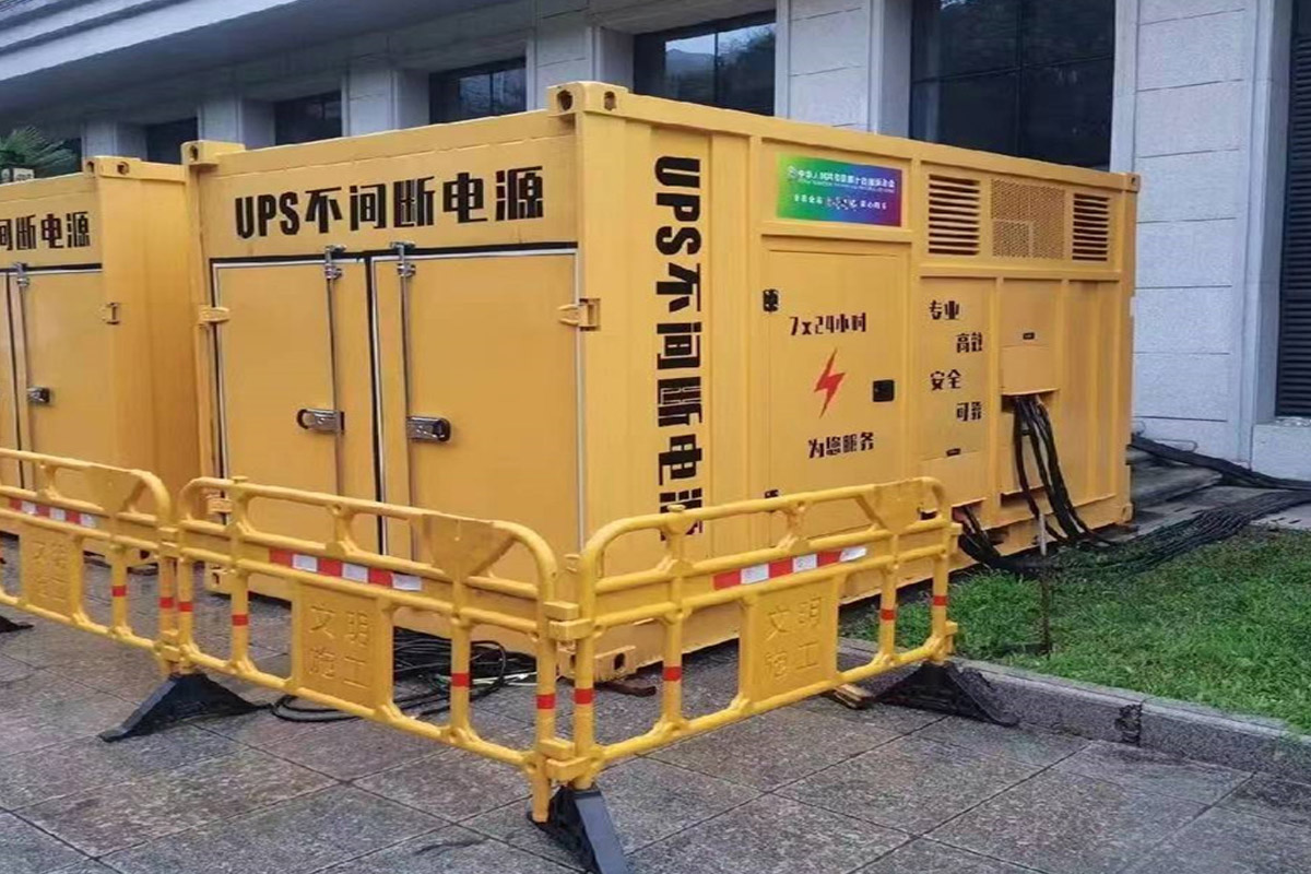 琼海发电机租赁施工现场