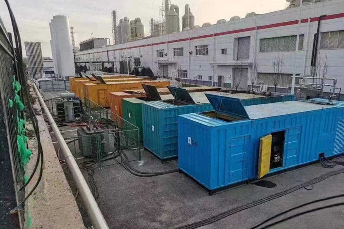 琼海发电机租赁施工现场